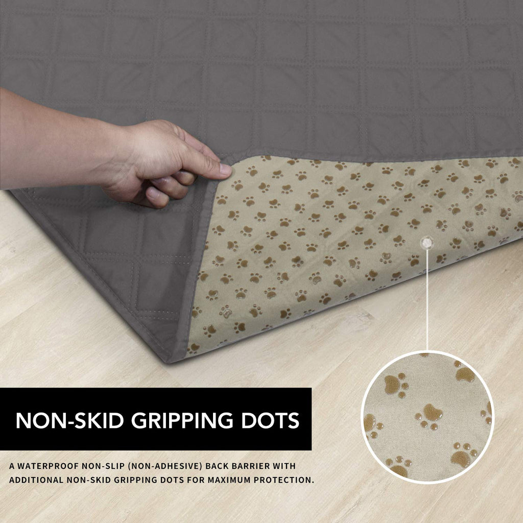 Easy-Going Waterproof Dog Bed Cover, Non-Slip Pet Blanket, 86x82in, Gray