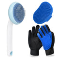 GJEASE Cat Grooming Glove Brush, Self-Cleaning Slicker Pet Brush