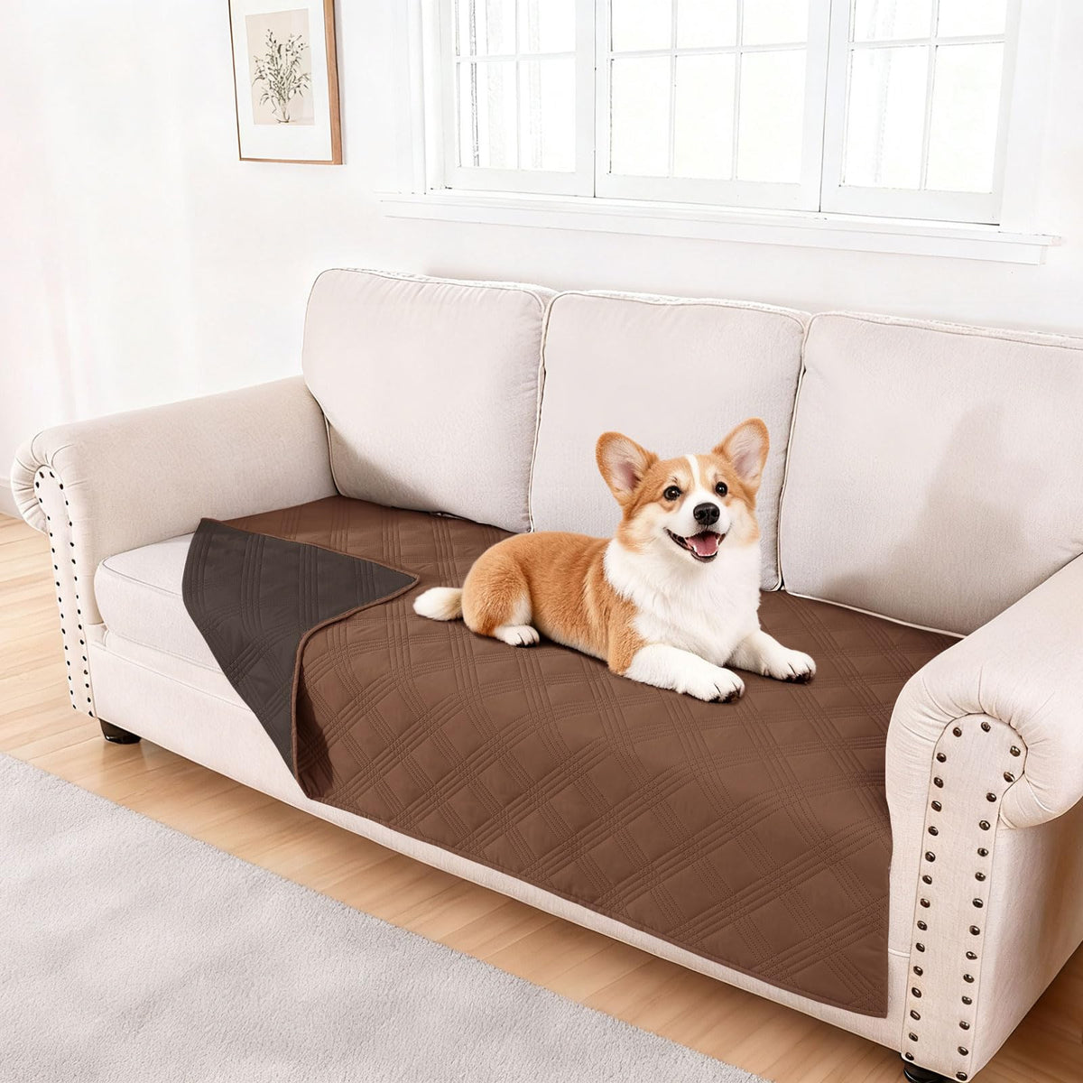 hyha Waterproof Dog Bed Blanket - Soft Pet Blanket & Sofa Cover for Dogs