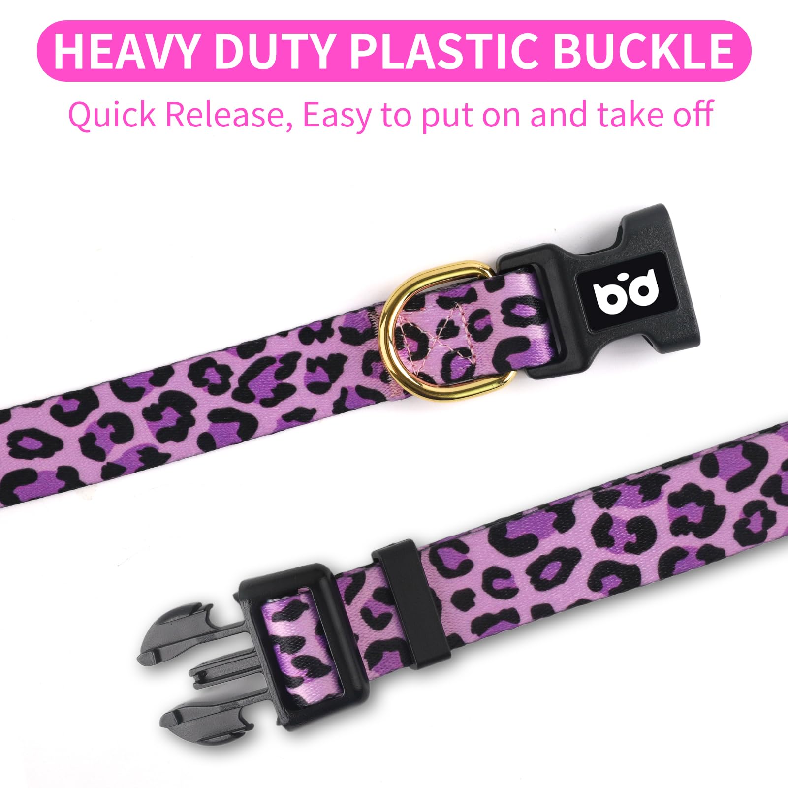 QQPETS Adjustable Soft Dog Collar: Print Flower Pink Multicolor Cute Patterns for XS Small Medium Large Pet Girl Boy Puppy Walking Running Training