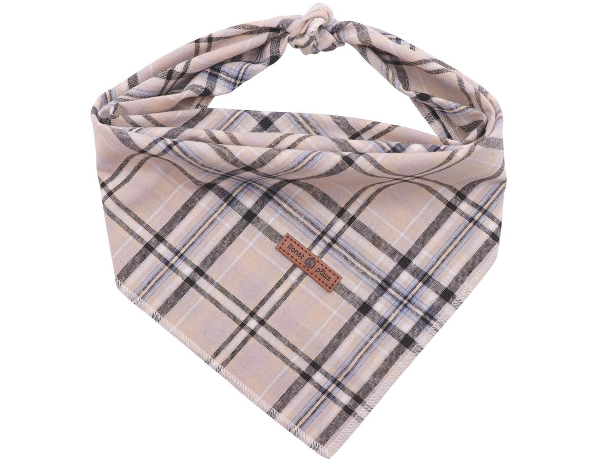 Lionet Paws Christmas Dog Bandana Washable Cotton Handkerchief Scarf Triangle Christmas Red Plaid Dog Bandanas for Medium Large Dogs Girl Boy