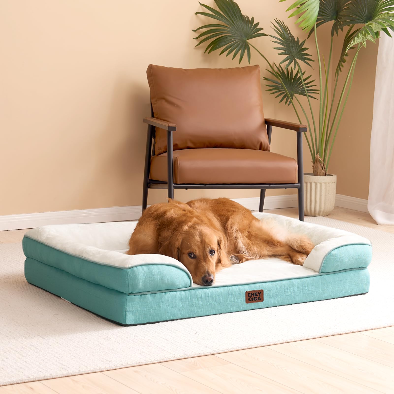 EHEYCIGA Orthopedic Dog Beds Large Sized Dog, Waterproof Washable Pet Bed