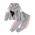 Axumity Toddler Baby Girl Clothes Outfits Butterfly Print Hoodie Sweatshirt Pants Kid Girls Fall Winter Clothing Set(4-5T)