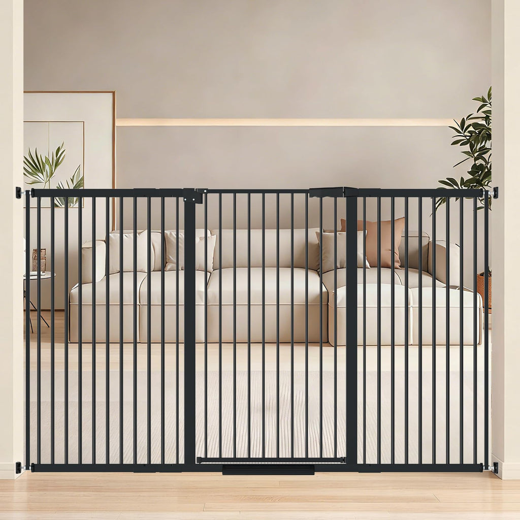 AiWMGL 40.55" Tall, 45.86-53.74 Inch Wide, 1.37" Ultra Narrow Spacing Dog Pet Baby Gate Indoor for Doorway Hallway, Pressure Mounted 46 47 48 49 50 51 52 53 Inches Wide