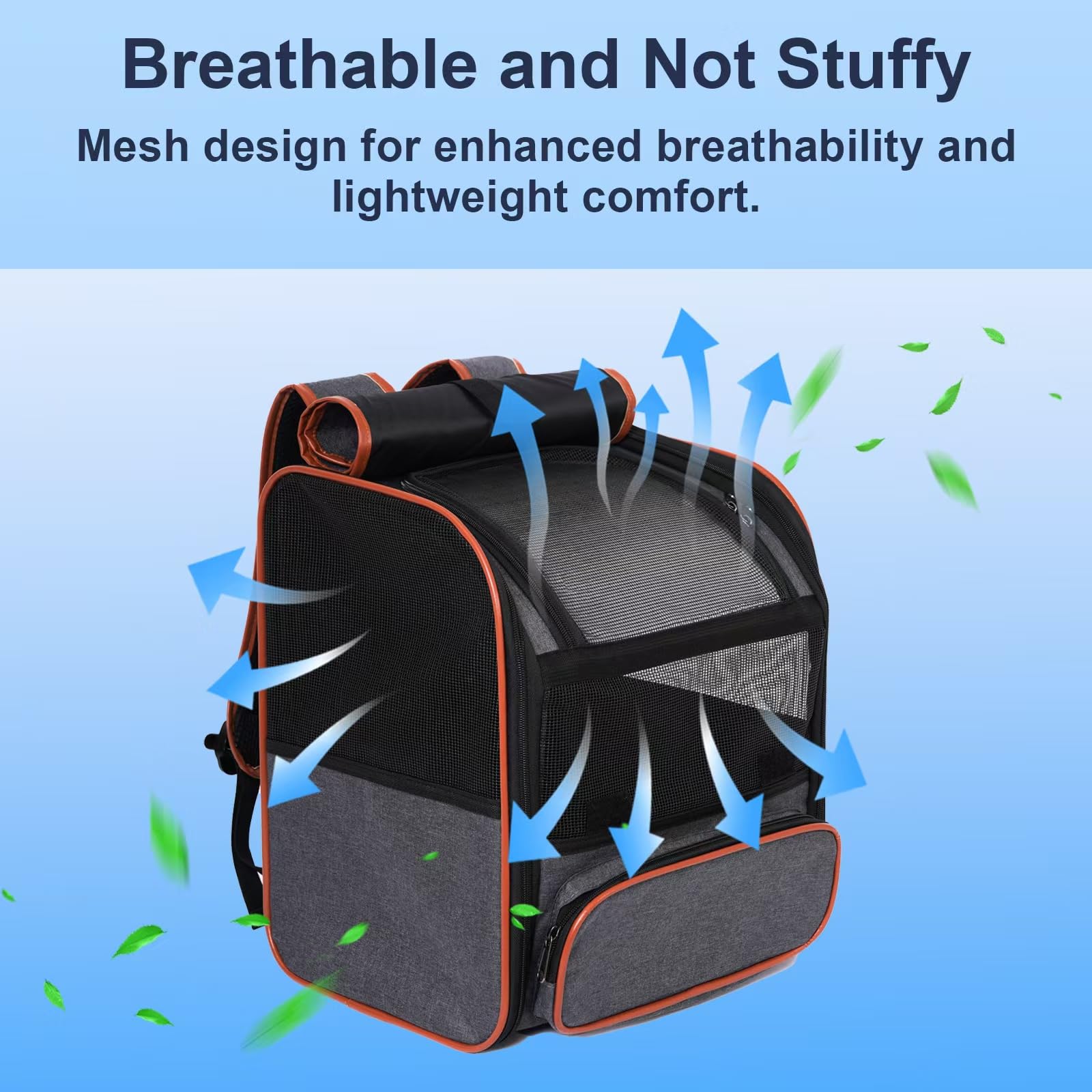 Pesen Cat Backpack Carrier, Breathable and Foldable, Up to 15 lbs