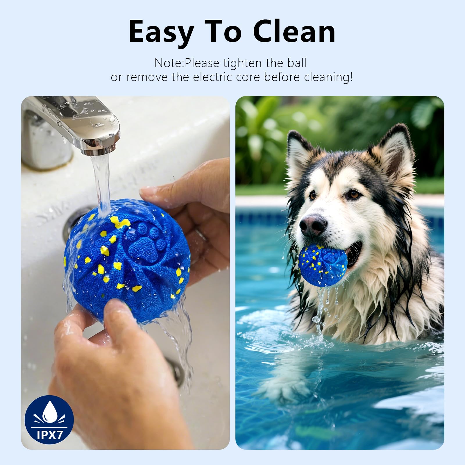 Zuykjeagle Interactive Dog Toy Ball, Interactive Dog Toys for Large Medium Dogs - Smart Automatic Bouncing Ball - 3 Modes Moving Vibrating Rolling Jumping Balls to Keep Them Busy