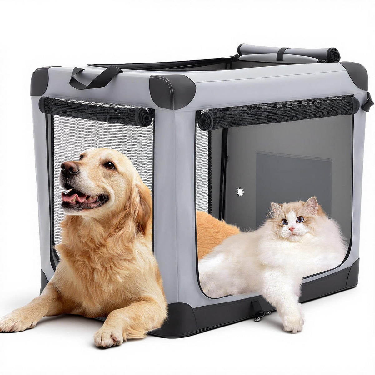 DUMOS Soft Dog Crate 30 Inch, Large Foldable Outdoor Cat Carrier