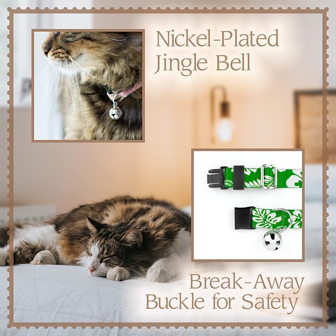 Country Brook Petz - Mellow Waves Cat Collar Limited Edition - Groovy Collection Featuring Far Out Designs