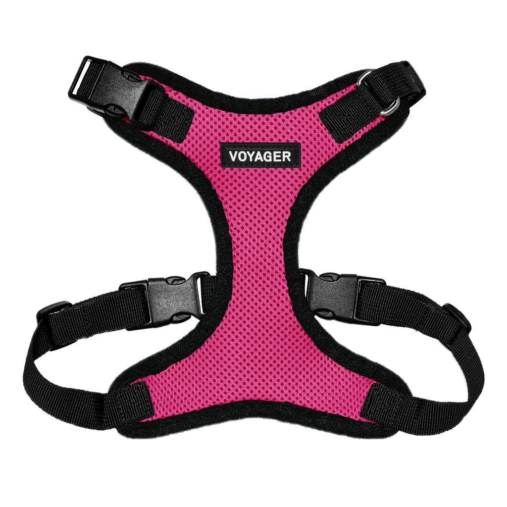 Voyager Step-in Lock Dog Harness - Fuchsia/Black Trim, X-Small