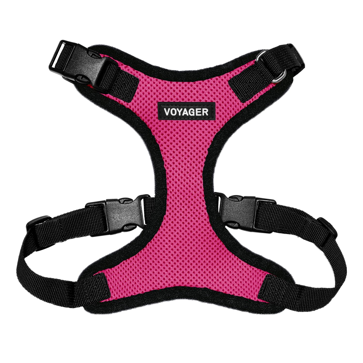 Voyager Step-in Lock Dog Harness - Fuchsia/Black Trim, X-Small