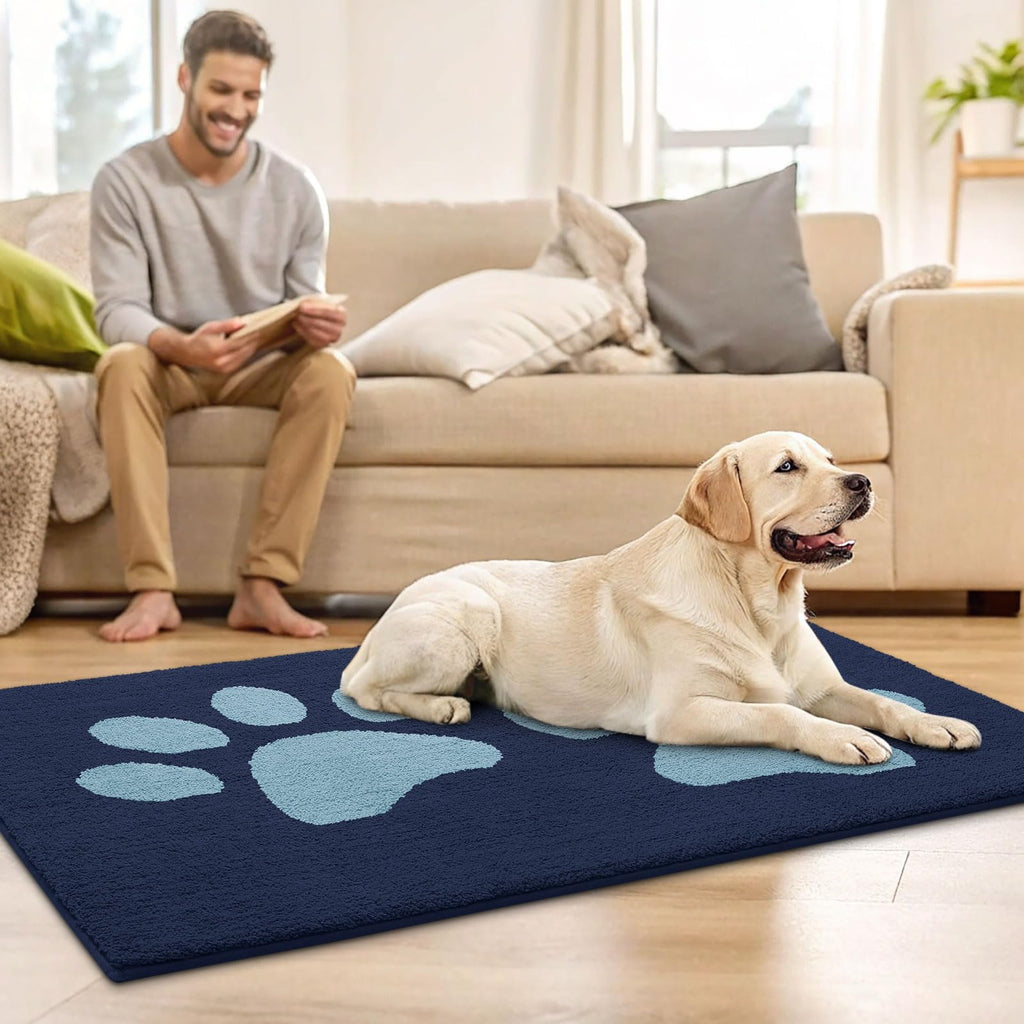 Buganda Dog Door Mat for Muddy Paws 47x24, Absorbent Doormat for Inside