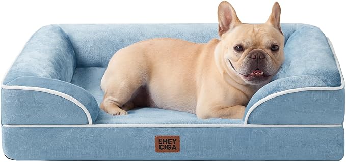 EHEYCIGA Orthopedic Dog Bed Medium Size Dog, Waterproof Washable Pet Beds