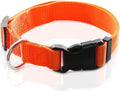 Adjustable Nylon Dog Collar, pet Collar 1 Inch 3/4 Inch 5/8 Inch Wide, for Large Medium Small Dogs (M(3/4" x 14-21"), Orange)