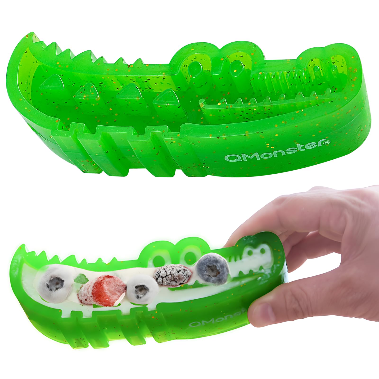CuddleMallow A refillable chew Toy for Small, Medium, and Large Dogs. A Three-in-one Indestructible chew Toy for Frozen Yogurt, Teething, and nibbling. Updated with a grooved Design.(Large)