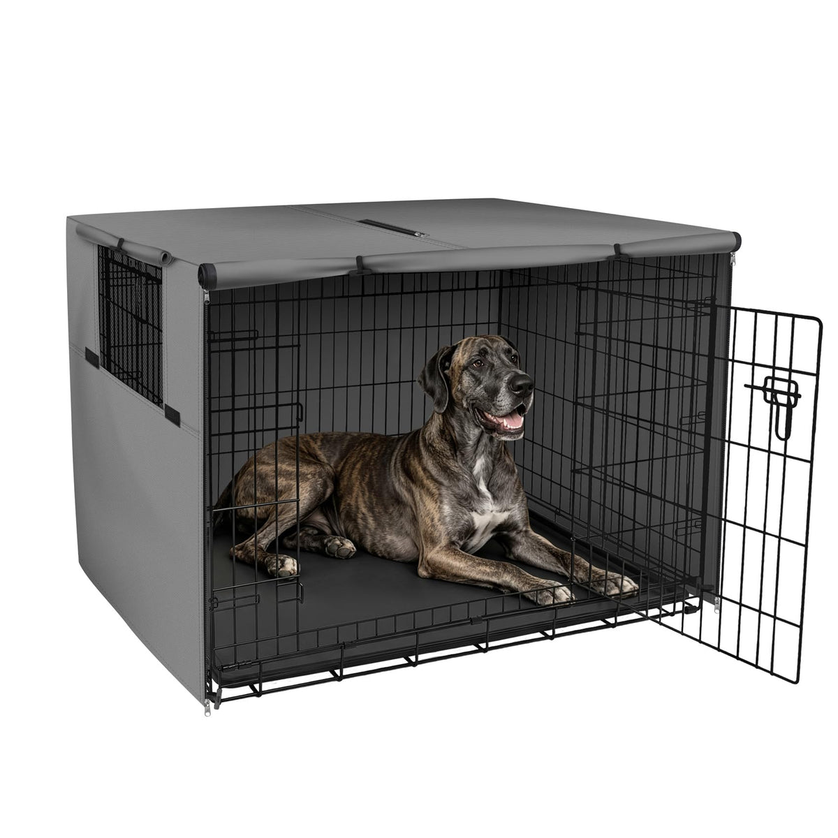 Explore Land Dog Crate Cover, 36 inches, Grey