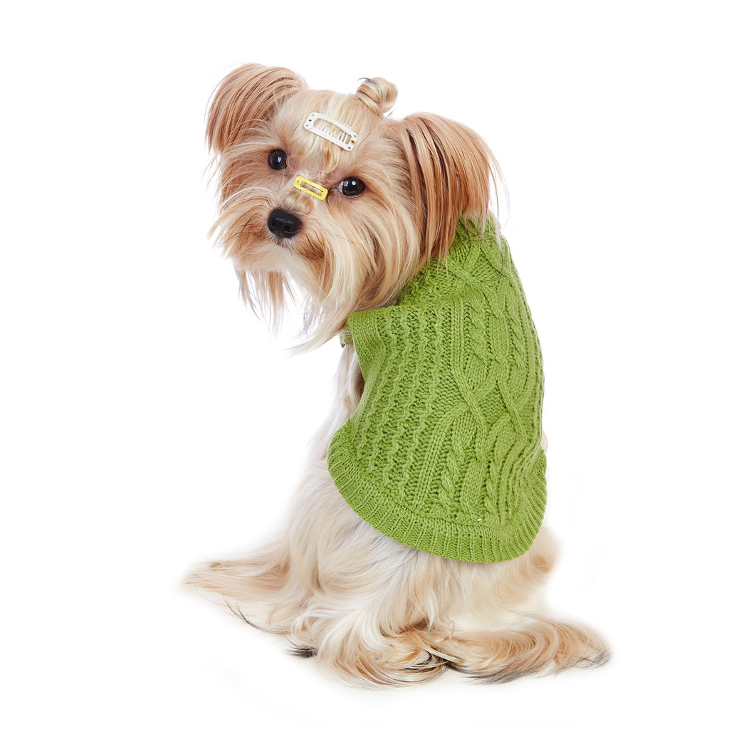 Jnancun Cat Sweater Stretchy,19 Colors,6 Sizes,Snug Winter (Green, X-Small, Vest)
