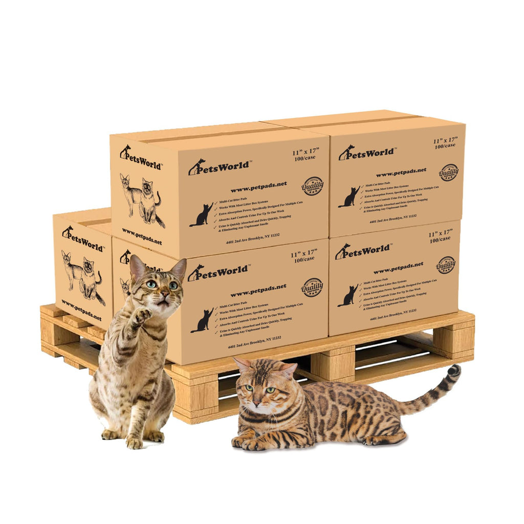 PetsWorld Universal Fit Multi-Cat Pad Refills for Litter Box, Fresh Scented, Ultra-Absorbent, Odor Control, Pack of 600