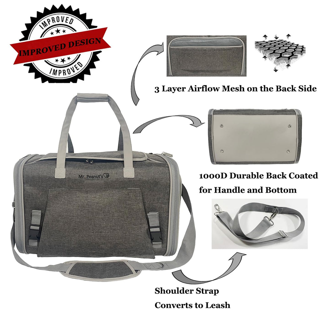 Mr. Peanut's Gold Series Big Apple XL Expandable Pet Carrier V3.0 (Deja Blue)
