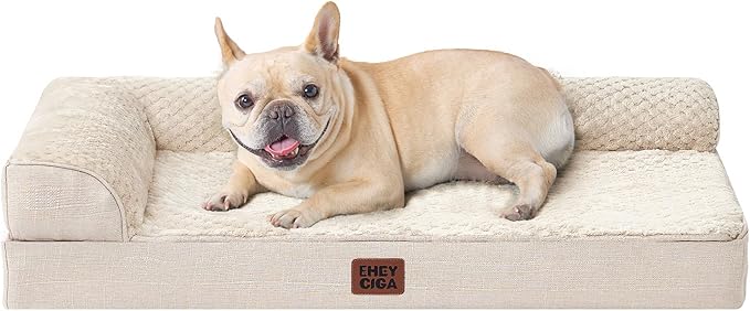 EHEYCIGA XL Dog Bed Memory Foam for Crate, Extra Large Dog Bed Orthopedic with Washable Removable Cover, Waterproof Pet Sofa Couch XLarge Size Dogs, 41x27x6.5