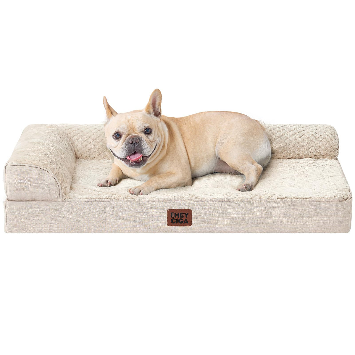 EHEYCIGA Orthopedic Dog Bed Medium Size, Memory Foam Dog Bed, Navy Blue