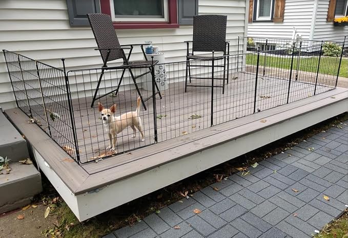 FXW MiniPaws Unleashed Dog Playpen, Expandable & Portable Design for Yard, RV Camping and Indoor Use, for Small and Medium Dogs, 32-inch 12 Panels