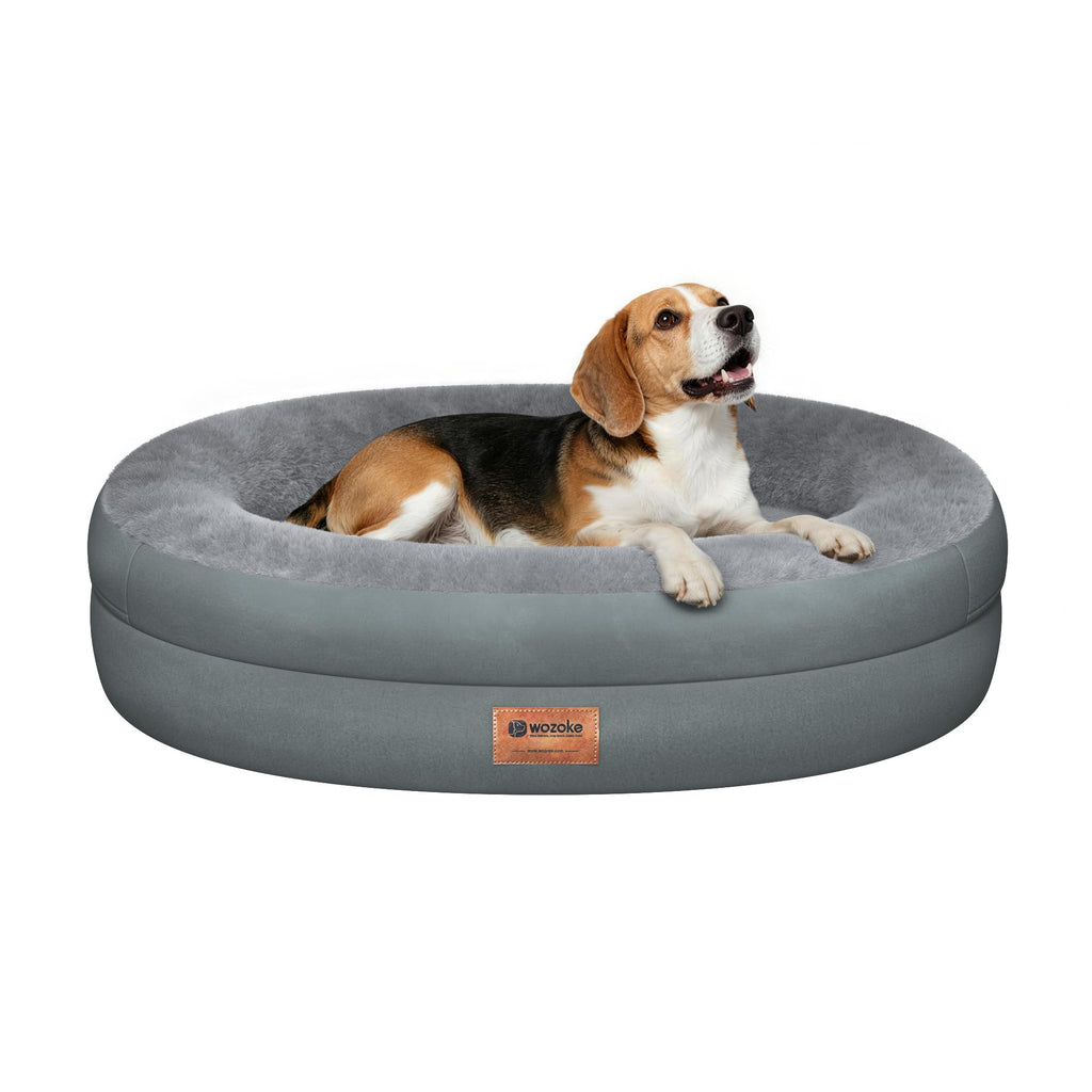 WOZOKE Waterproof Orthopedic Dog Bed for Medium Dogs, Grey