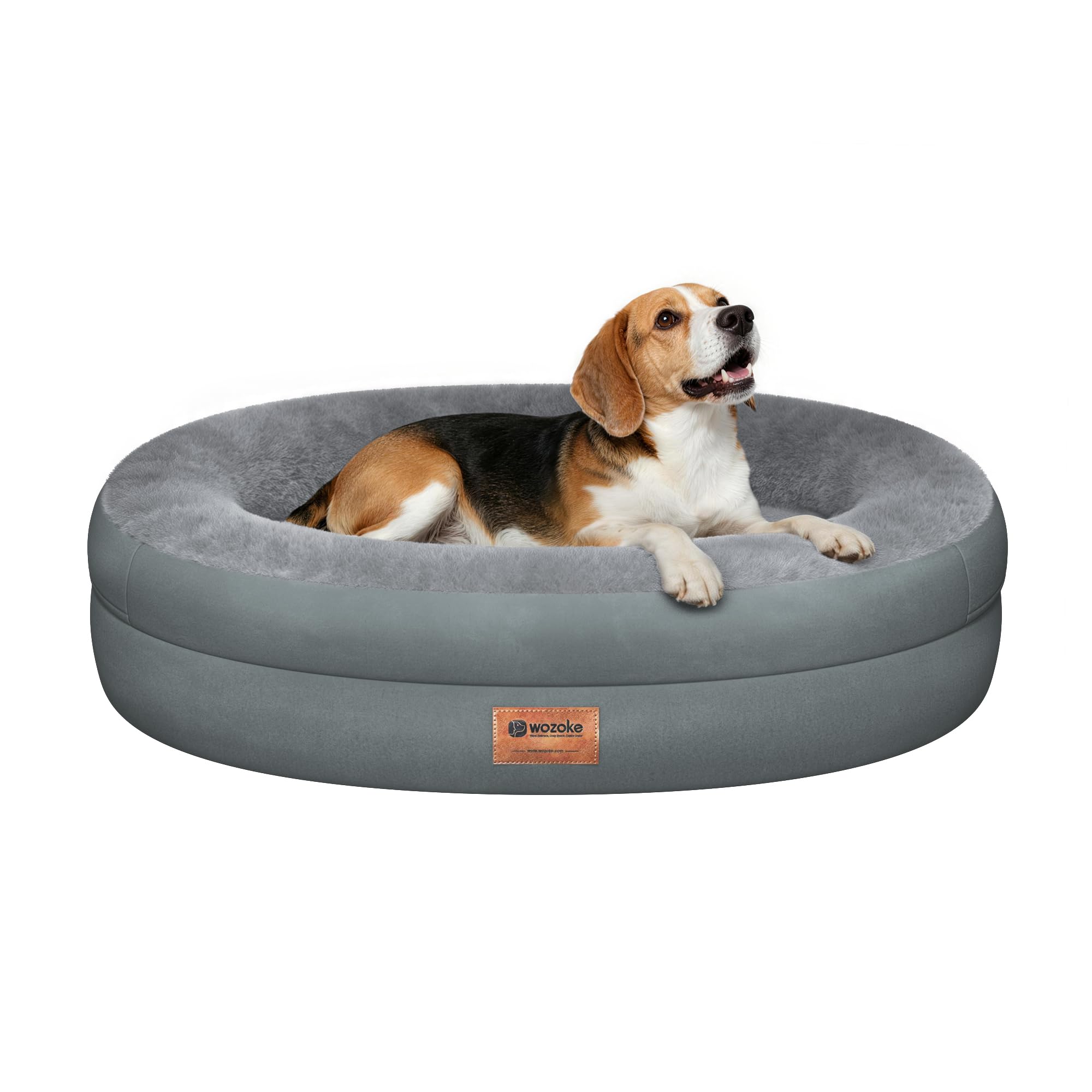 WOZOKE Waterproof Orthopedic Dog Bed for Medium Dogs, Grey