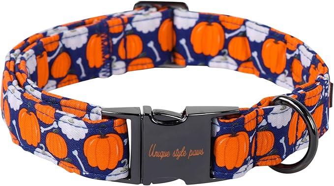 Unique style paws Dog Collar Metal Buckle Collar for Autumn Winter Christmas for Small Medium Large Boys Girls Dogs — S