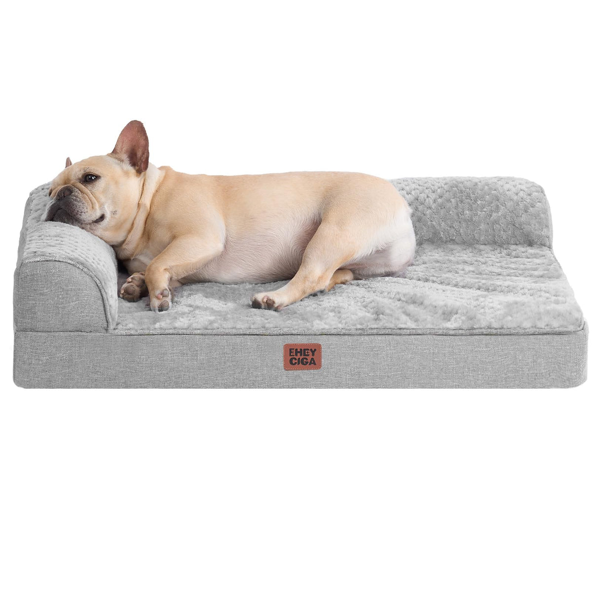 EHEYCIGA Orthopedic Dog Bed Medium Size, Memory Foam Dog Bed, Navy Blue