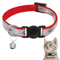 Cat Collar Breakaway, Reflective Kitten Collar with Bell, Red