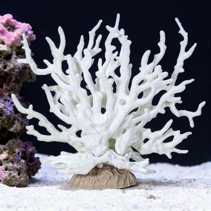 Xyembu Fish Tank Fake Coral, Artificial Aquarium Coral Ornament, Aquarium Decor Plastic Plant Small, Multi-Purpose Simulation Water Grass, Faux Aquariums Ornament