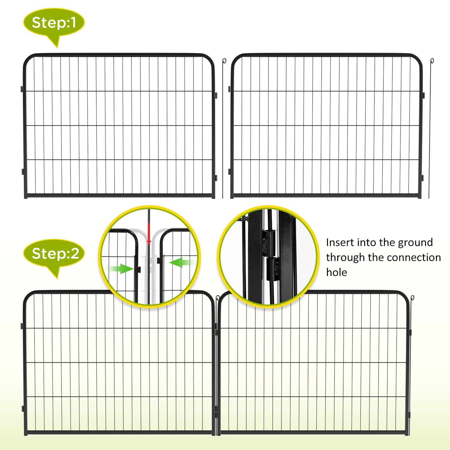 BestPet | Dog Playpen Extender | 24", 4 Panels | Expandable Design