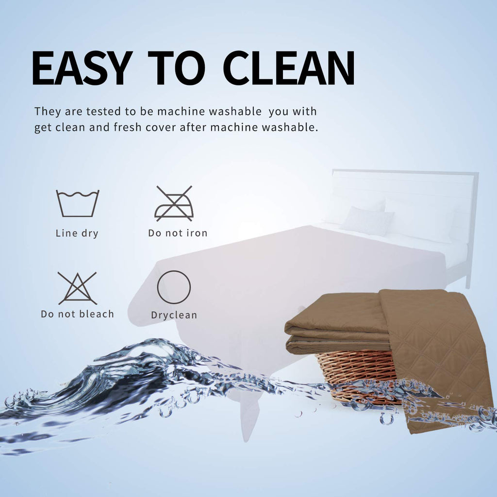 Easy-Going Waterproof Dog Bed Cover, Non-Slip Pet Blanket, 68x82in, Camel