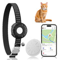 GPS Tracker for Cats-No Monthly Fee, Waterproof Cat Tracker,Real-Time Cat Collar for Pets,Kids,Luggage & Assets | 367-Day Battery Life|GPS Tracker Compatible with Apple Find My App (Only iOS) (Black)