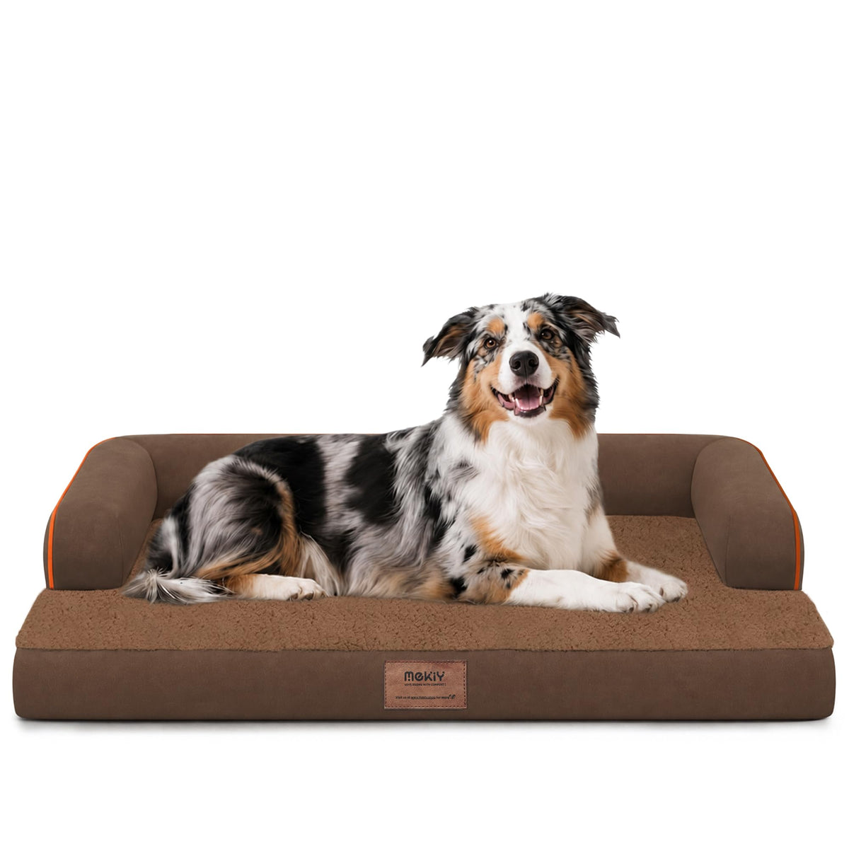 MEKIY Orthopedic Waterproof Dog Bed with Bolster for Extra Large Size Dogs