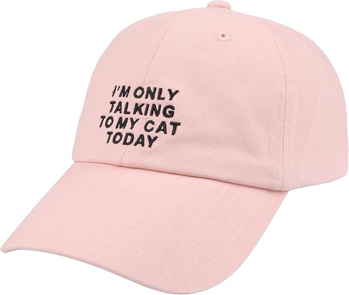 Cat Mom & Dad Hats for Proud Cat Parents | for Men & Women | Embroidered Text - Adjustable Fit - 100% Cotton