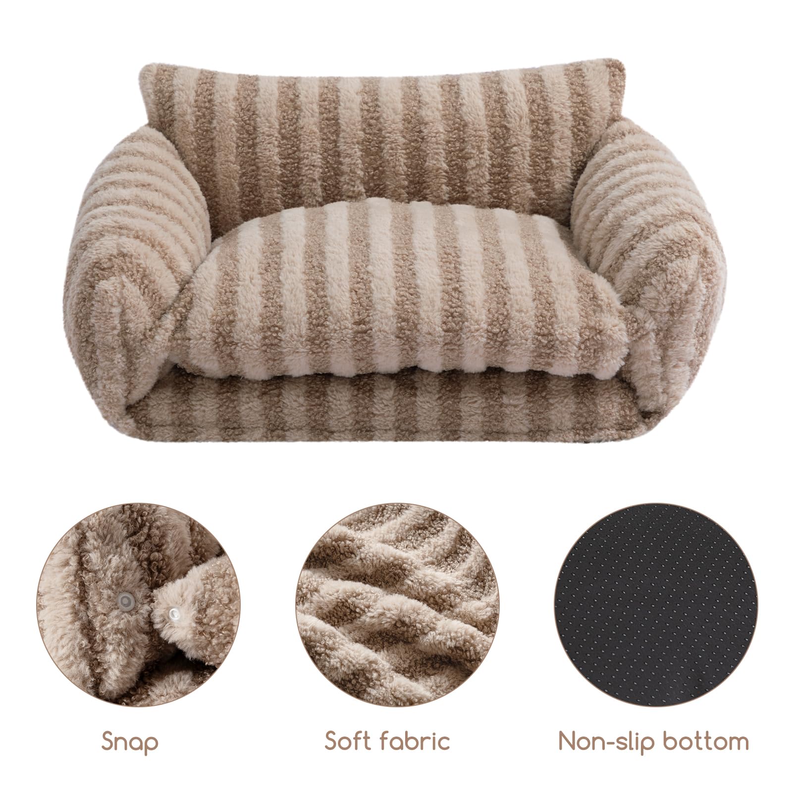 Hollypet Cat Bed Small Dog Orthopedic Couch Beds for Pets up to 13 lbs