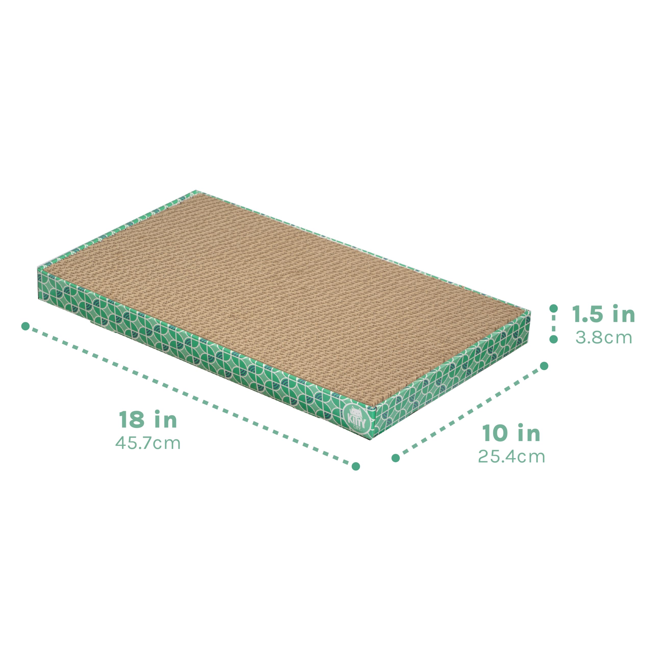 Kitty City XL Wide Corrugate Cat Scratchers 3 Pieces, Cat Scratching, Cat Scratch Pad, Door Clips, Furniture Protectors from Cat Scratching