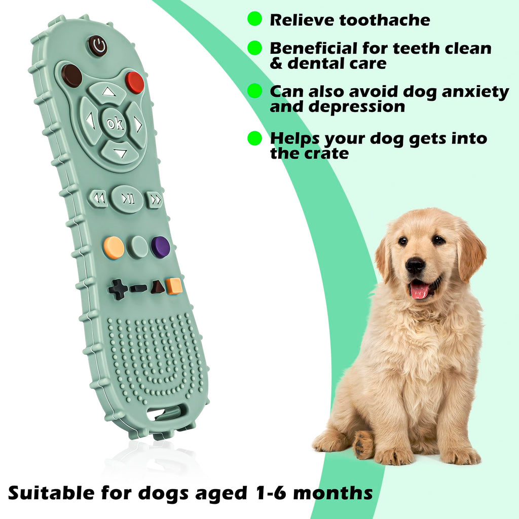 Puppy Chew Toy & Treat Starter Pack - Puppys Chew Toys for Teething - Long-lasting Puppys Chew Treat - Puppy Supplies - can Relieve Anxiety, Dog Toy for Small Medium Breed (Green and Black)