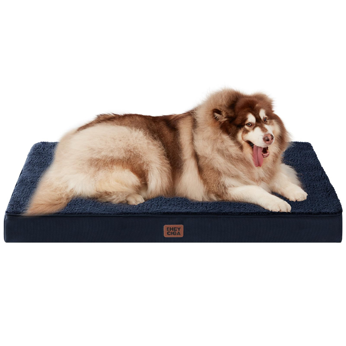 EHEYCIGA Orthopedic Dog Bed Large with Removable Washable Cover, 50IN Grey