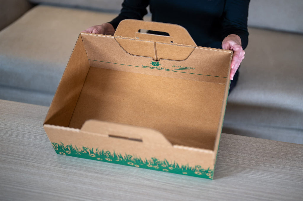Disposable Ten Second Litter Boxes for Kitty/Cats. Made in the USA. Biodegradable Solution for Quick and Easy Disposal. Made of Recyclable Material. (8-Pack)