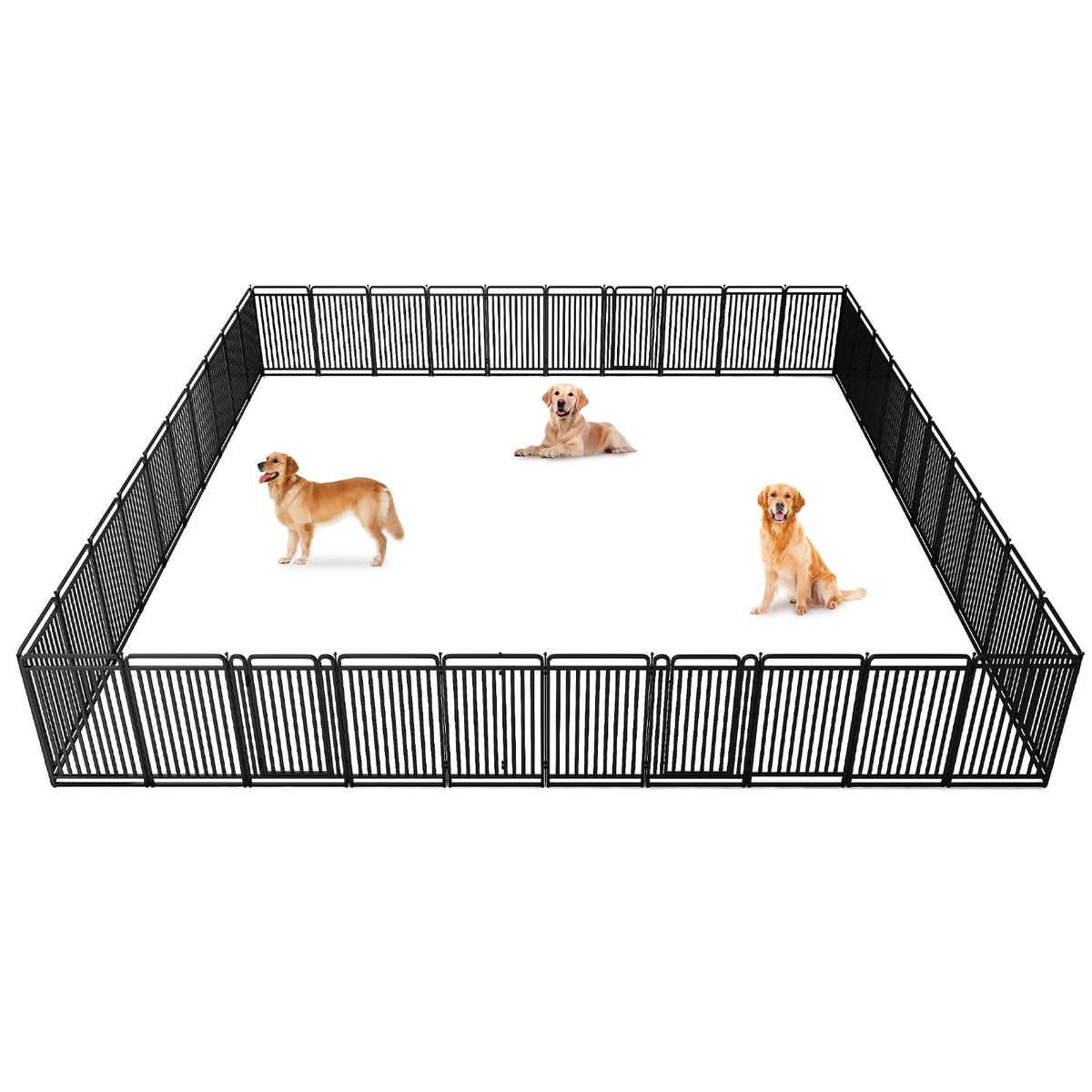New Thickened Version Dog Playpen, 32 Inch Dog Fences for The Yard, Portable Outdoor Dog Playpen for Large/Medium/Small Dogs, Foldable Metal Dog playpen, with Doors (8 Panels, 32 Inch)