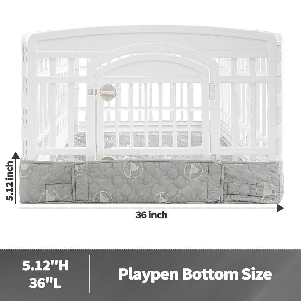 PJYuCien Playpen Bottom Pad for 36'' Width 4 Panel Pen, Gray