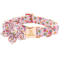 Lionheart glory Dog Collar Flower Collar Pink Dog Collar with Flower Spring Summer Cute Collar Dog Female Soft Durable Adjustable Dog Collars for Large Dogs