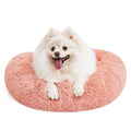 MIXJOY Orthopedic Dog Bed Comfortable Donut Cuddler Round Pet Beds Ultra Soft Washable Dog and Cat Cushion (20''/23''/30'') (23'', Pink)