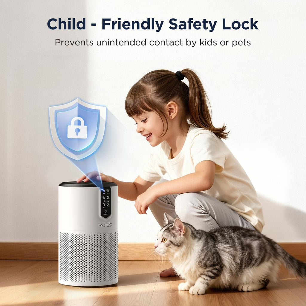 KOIOS Air Purifiers for Bedroom, 1300Ft², H13 HEPA Air Purifiers for Home