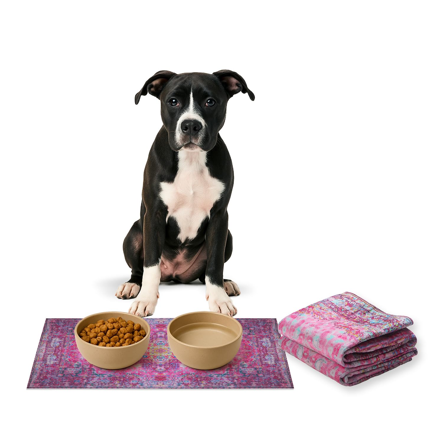 Lovewag Pet Feeding Mat for Cats & Dogs, Mystic Fuchsia, 16x24, 2 Pack