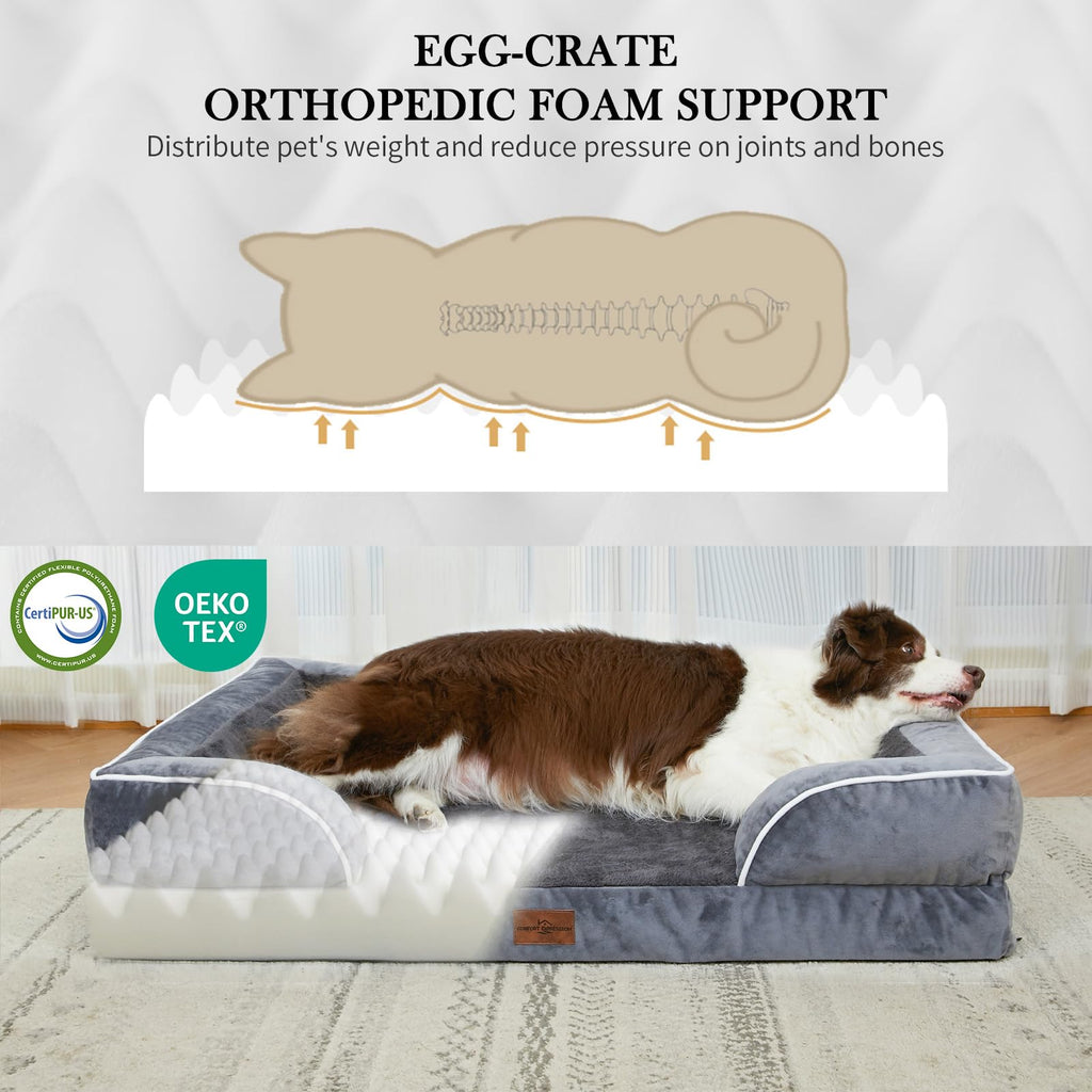 Comfort Expression Waterproof Orthopedic Dog Beds for Extra Large Dog