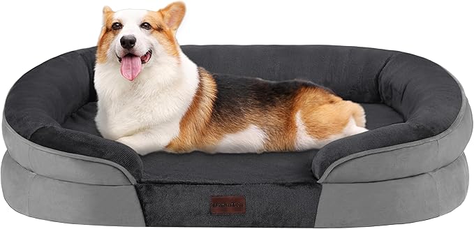 Dwanton Orthopedic Waterproof XX-Large Dog Bed Sofa, Gel Memory Foam, 48"