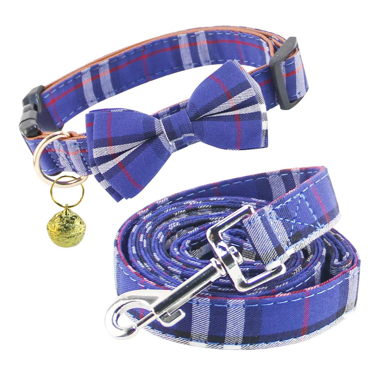 Yizepet Dog Collar and Leash - Adjustable pet Collar for Dogs with Metal Buckle Collar, Stylish Pattern for Small Medium or Large Boy and Girl Dog and Cat